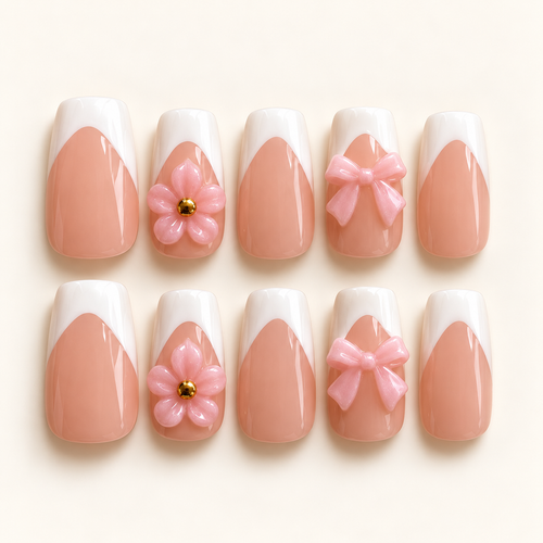 Bow Peep — digitally styled studio packshot based on Scarlett’s nail design, showing the sample shape.