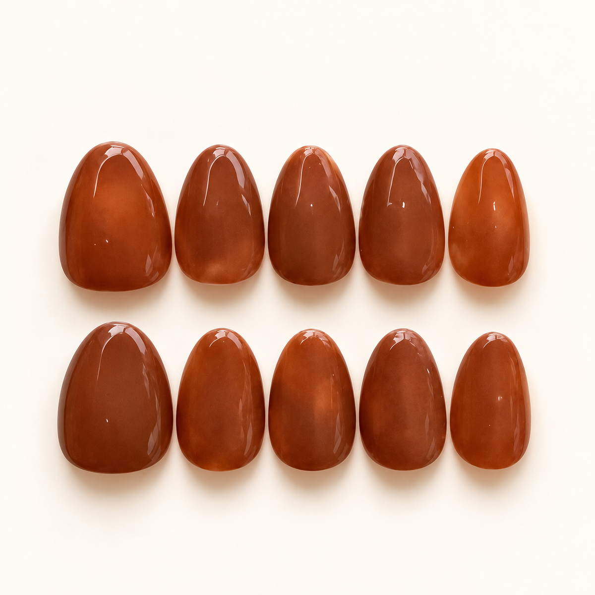 Cocoa Club — digitally styled studio packshot based on Scarlett’s nail design, showing the sample shape.