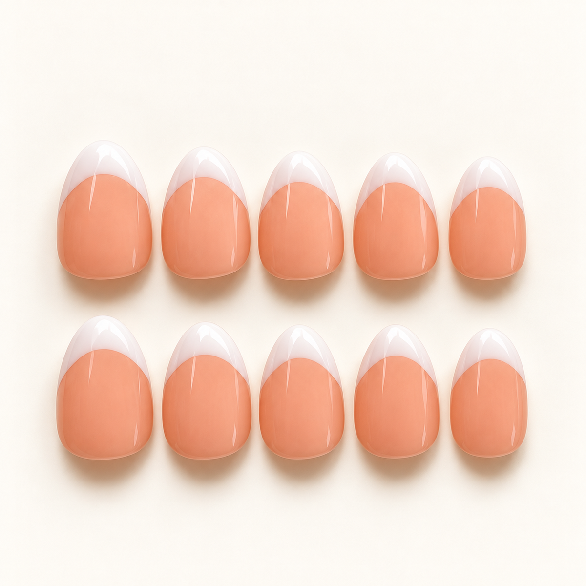 Milk Edit — digitally styled studio packshot based on Scarlett’s nail design, showing the sample shape.