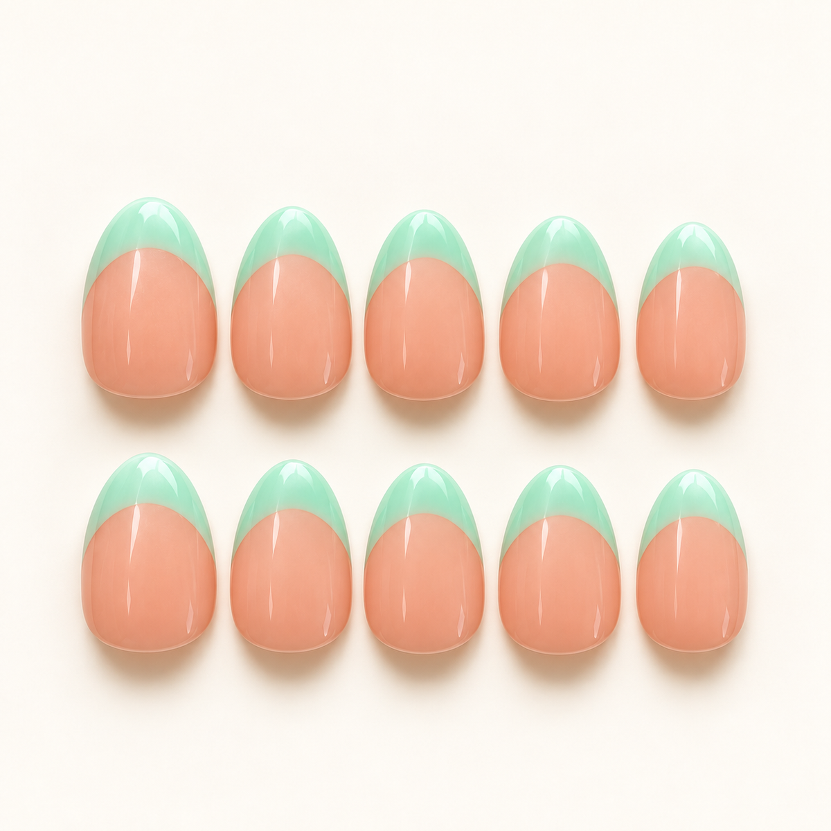 Mint Condition — digitally styled studio packshot based on Scarlett’s nail design, showing the sample shape.