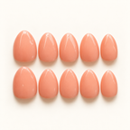 Peach Please — digitally styled studio packshot based on Scarlett’s nail design, showing the sample shape.