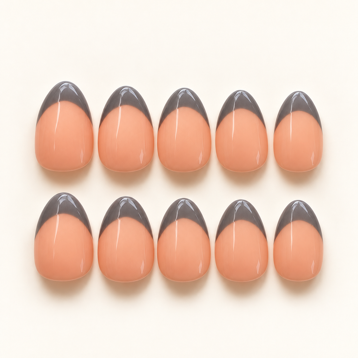 Silver Lining — digitally styled studio packshot based on Scarlett’s nail design, showing the sample shape.